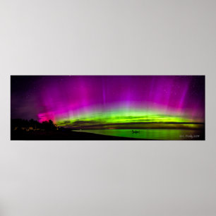 Northern Lights over Hammond Bay Poster