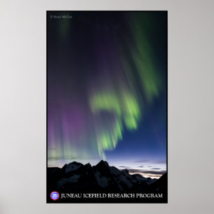 Northern Lights over the Juneau Icefield Poster
