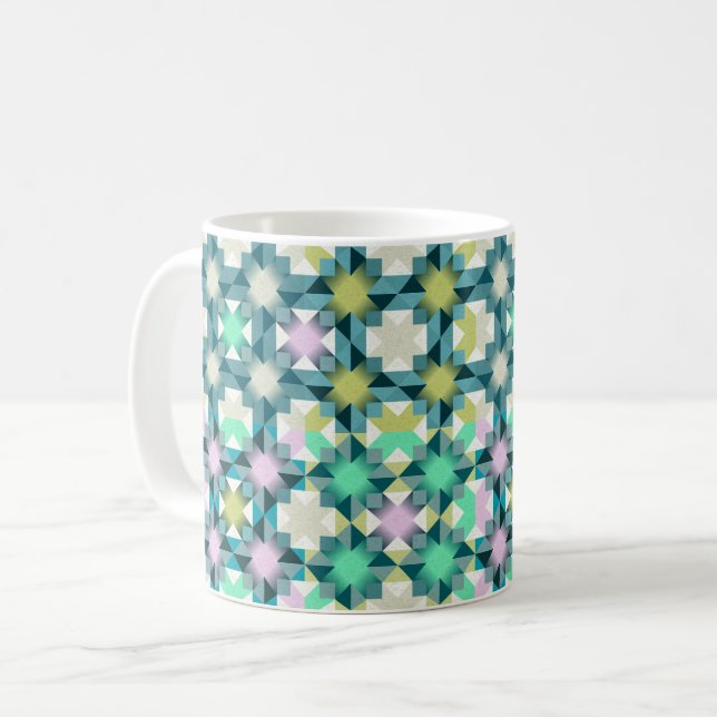 Northern Lights patchwork Coffee Mug (Front Left)