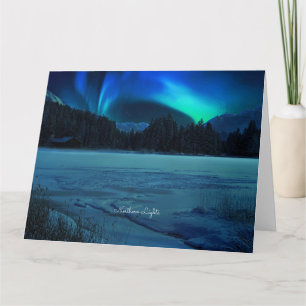 Northern Lights, picturesque photograph, Card