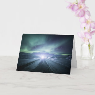 Northern Lights Road Finland Card