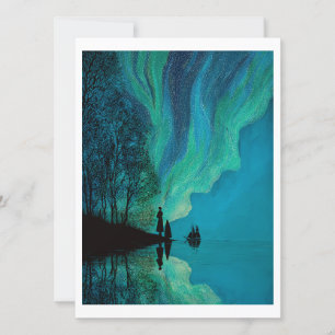 Northern Lights, saiing sloop by the sea