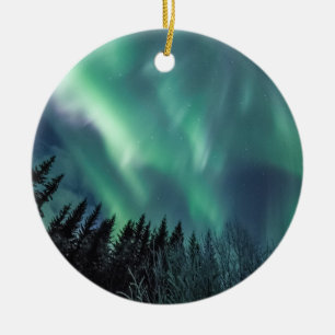 Northern Lights Scandinavia Ceramic Ornament