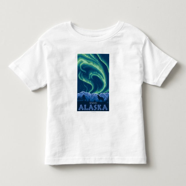 Northern Lights - Seward, Alaska Toddler T-Shirt (Front)