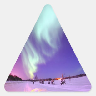 Northern Lights Shine in Alaskan Sky Sticker