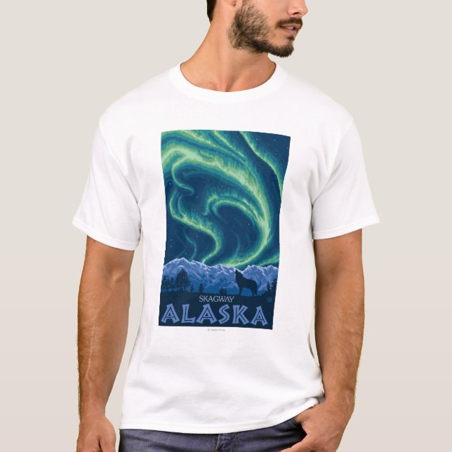 Northern Lights - Skagway, Alaska T-Shirt (Front)