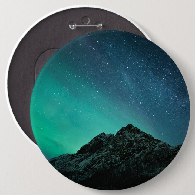 Northern Lights Sky 6 Cm Round Badge (Front & Back)
