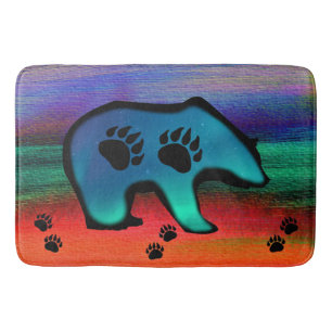 Northern Lights Spirit Bear Bath Mat