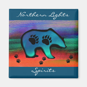 Northern Lights Spirit Bear Magnet
