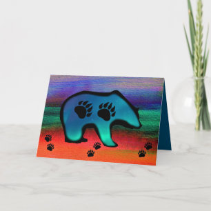 Northern Lights Spirit Bear Thank You Card