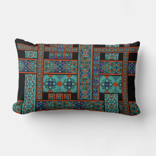 Northern Lights Stained Glass Lumbar Pillow