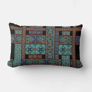 Northern Lights Stained Glass Lumbar Pillow