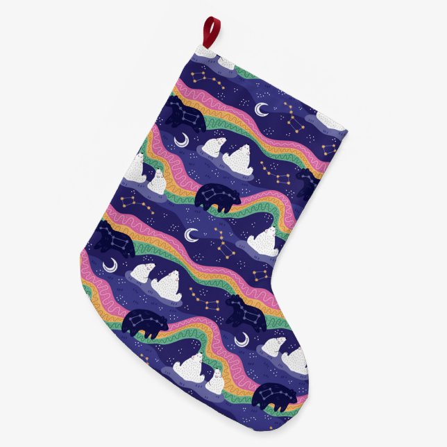 Northern Lights Stocking (Front (Hanging))