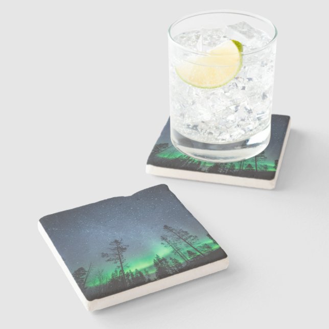 Northern Lights Stone Stone Coaster (Side)