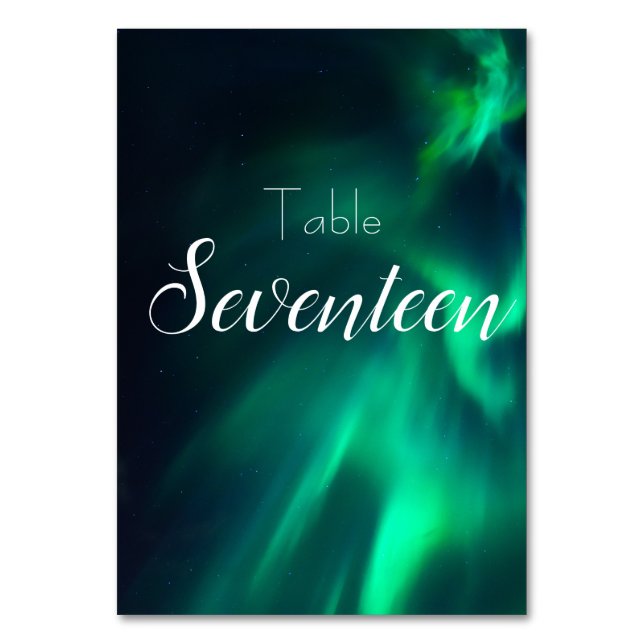 Northern Lights Table Number (Front)