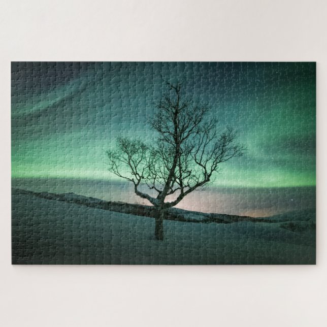 Northern Lights Tree Jigsaw Puzzle (Horizontal)