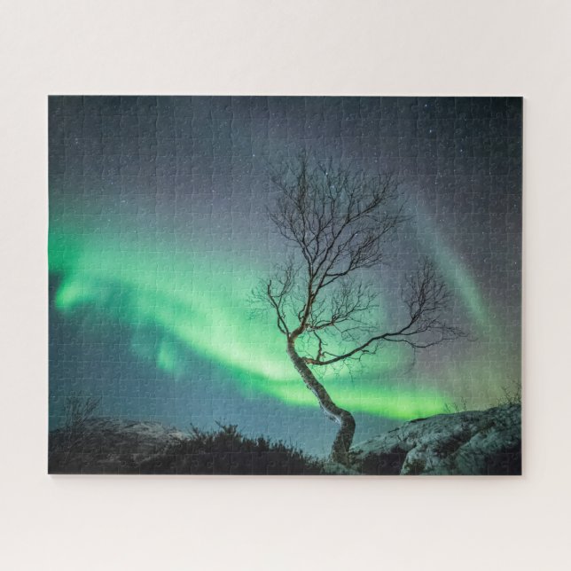Northern Lights Tree Jigsaw Puzzle (Horizontal)