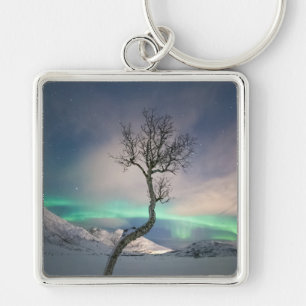 Northern Lights Tree Key Ring