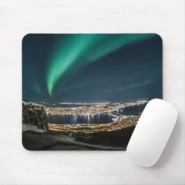 Northern Lights Tromso Mouse Pad (With Mouse)