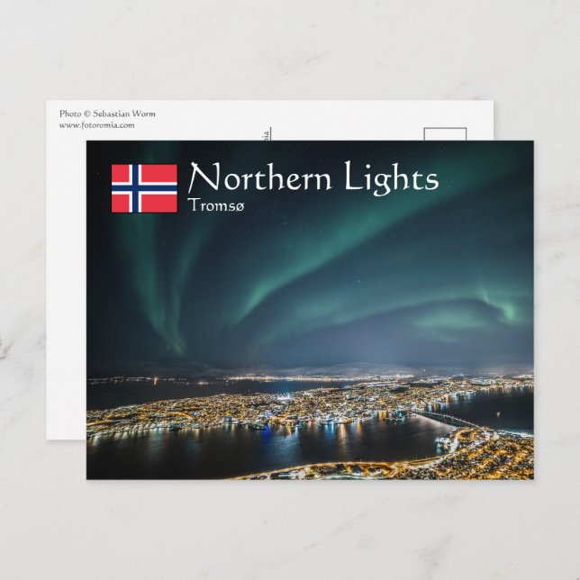 Northern Lights Tromso Postcard (Front/Back)