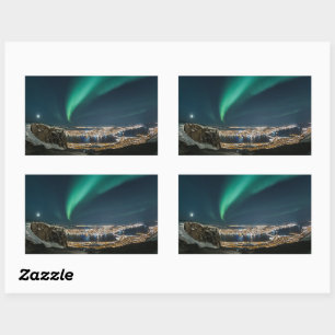 Northern Lights Tromso Rectangular Sticker