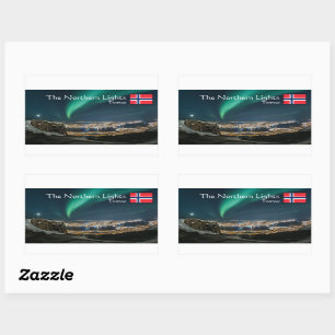Northern Lights Tromso Rectangular Sticker