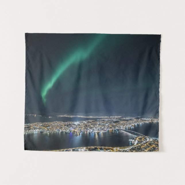 Northern Lights Tromso Tapestry (Front (Horizontal))