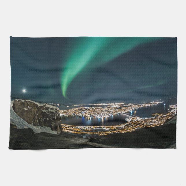 Northern Lights Tromso Tea Towel (Horizontal)