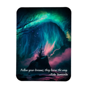 Northern Lights Vibrant Colours Custom Magnet