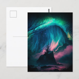 Northern Lights Vibrant Colours  Postcard