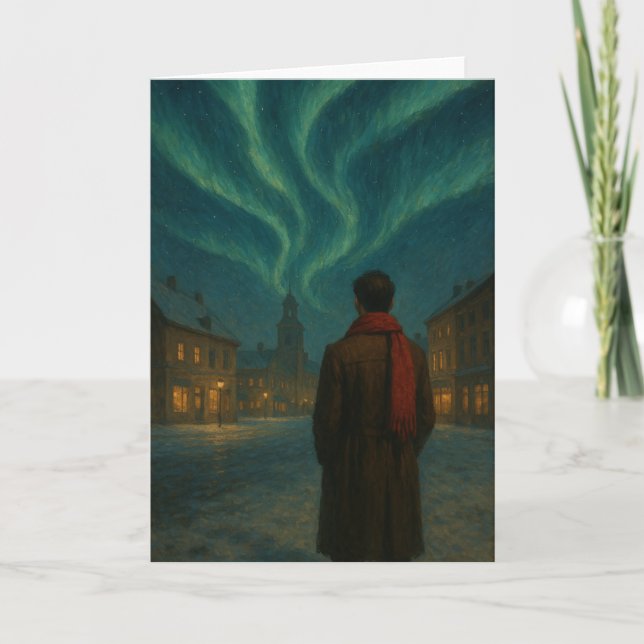 Northern Lights Viewing Christmas Card (Front)