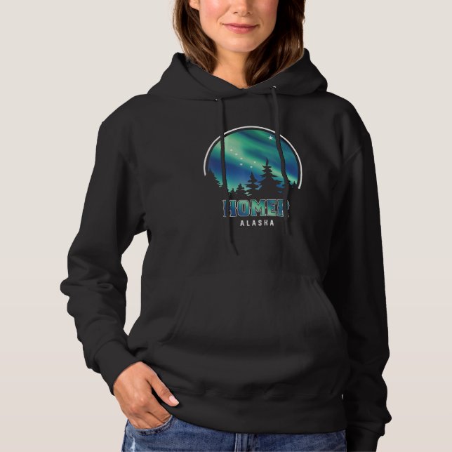 Northern Lights Viewing Vacation Homer Alaska Hoodie (Front)