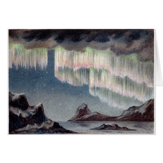 northern lights vintage Polar Lights Vintage old Card
