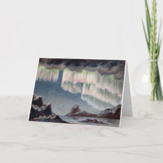 northern lights vintage Polar Lights Vintage old Note Card
