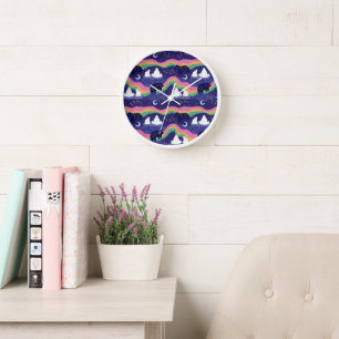Northern Lights Wall Clock