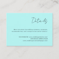 Northern Lights Wedding Details Enclosure Card