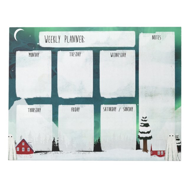 Northern Lights Weekly notepad (Front)