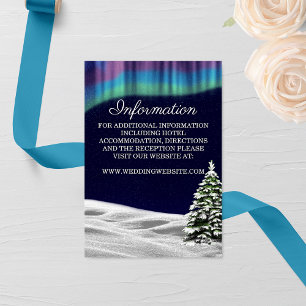 Northern Lights Winter Wedding Enclosure Card