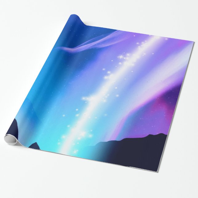 Northern Lights Wrapping Paper (Unrolled)