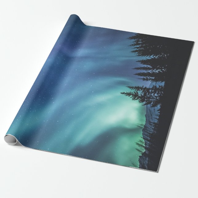 Northern Lights Wrapping Paper (Unrolled)