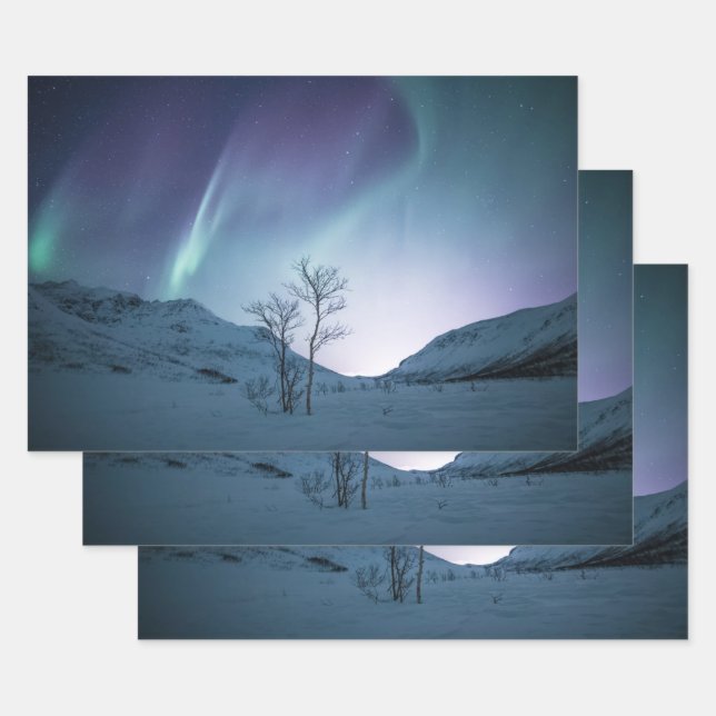 Northern Lights Wrapping Paper Sheet (Set)