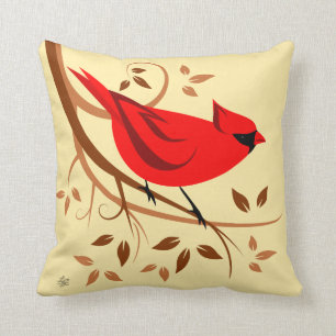 Northern Male Cardinal Design Cushion