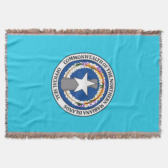 Northern Mariana Islander seal Throw Blanket (Front)