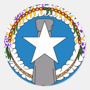 northern mariana islands classic round sticker