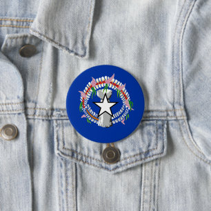 Northern Mariana Islands flag 7.5 Cm Round Badge