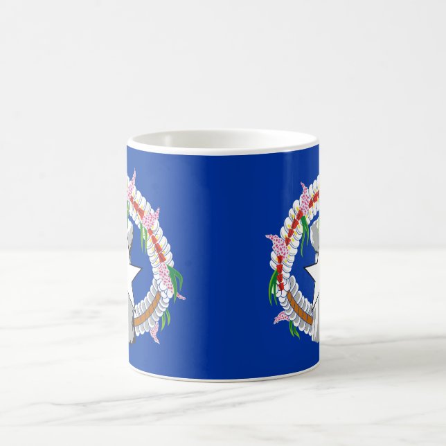 Northern Mariana Islands Flag Ceramic Mug (Center)