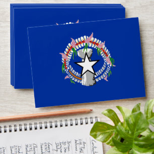 Northern Mariana Islands flag Envelope