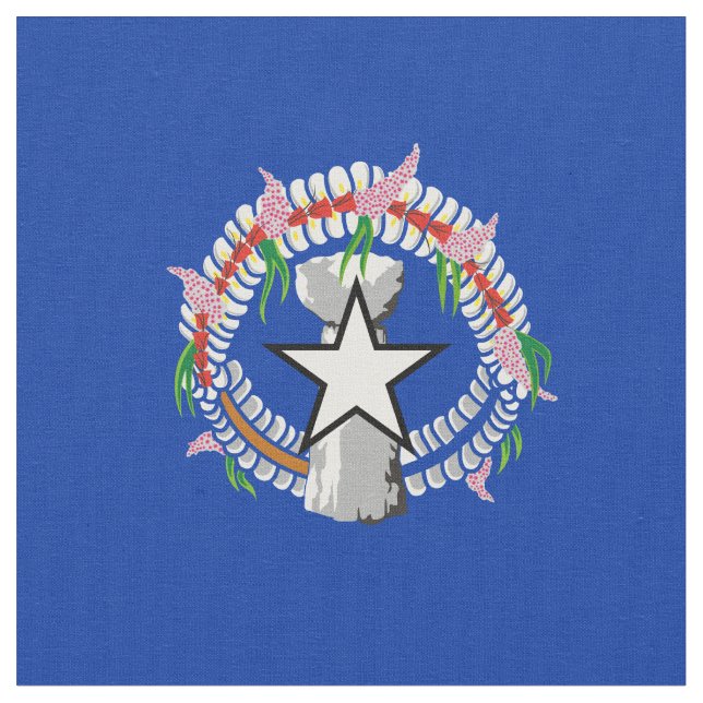 Northern Mariana Islands flag Fabric (Close Up)