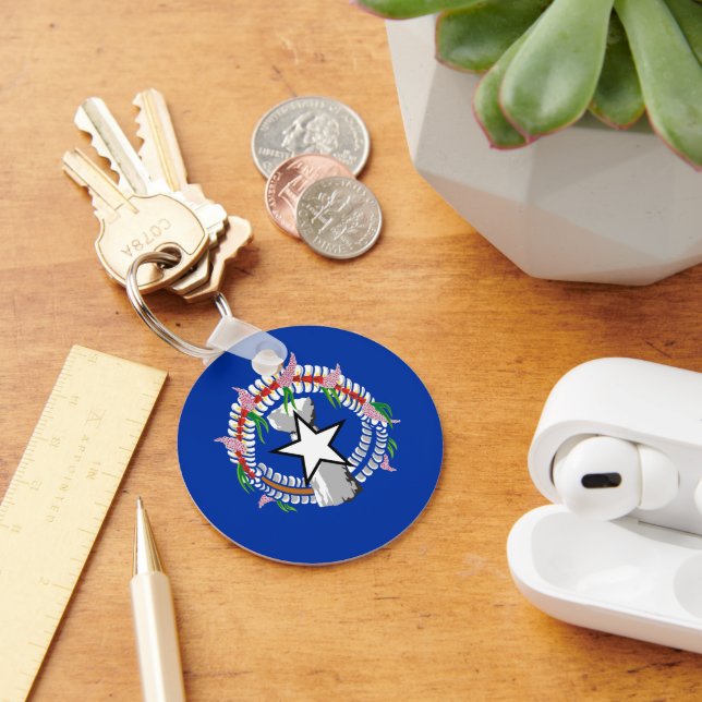 Northern Mariana Islands flag Key Ring (Desk)