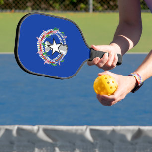Northern Mariana Islands flag Pickleball Paddle